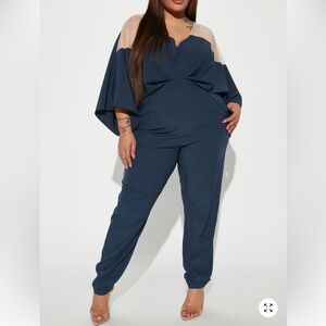 Pre-Loved Size Navy Blue Jumpsuit Pants